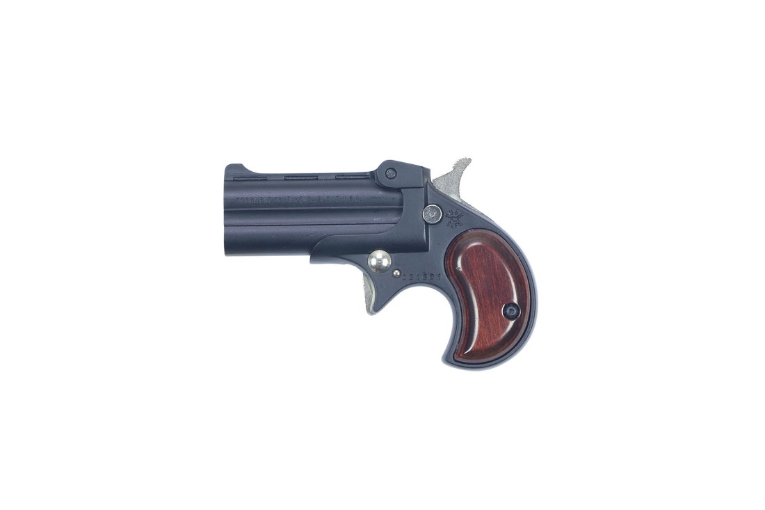 Cobra, "Derringer" Mod. C32: Pistole, Cobra, "Derringer" Mod. C32, Kal. .32 ACP, #031601, Rahmen schwarz beschichtet, mit Holzgriffschalen, Hahn und Abzug verchromt, Zustand: B+ [WES]