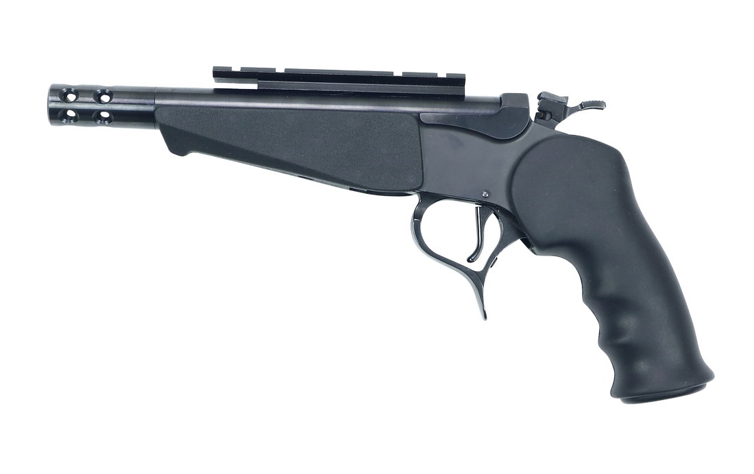 Single Shot Pistol, TCWA, .357 Mag.: Einzelschusspistole, TCWA, Kal. .357 Mag., #G18878, brÃ¼nierte Metallteile, TC-Gummigriff, Polymer-Vorderschaft, Gewindelauf (17cm) mit Kompensator, mit Weaver Schiene, Zustand: A [WES]