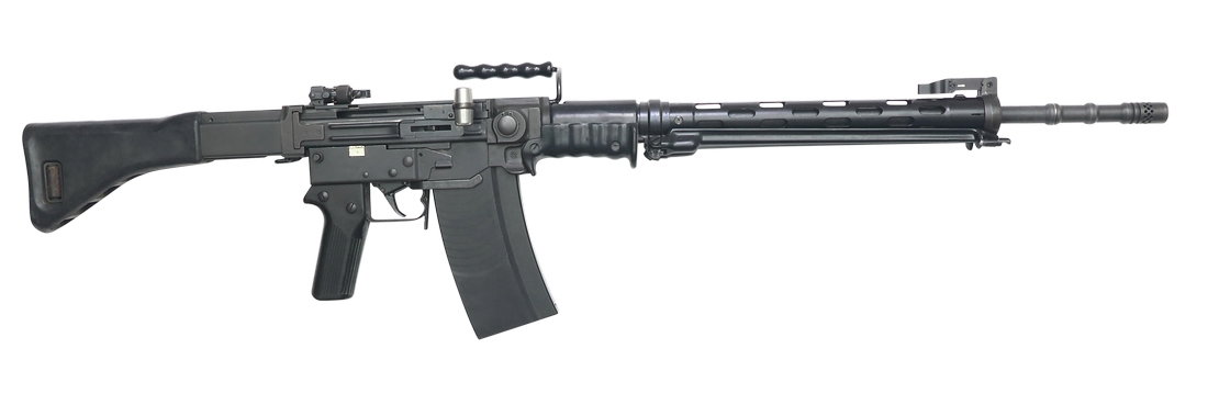 Swiss Assault Rile, SIG, Mod 57: Selbstladegewehr, SIG, Mod. 57, Kal. 7,5x55, #A738089, mit Tragriemen, Zustand: D [WES]
