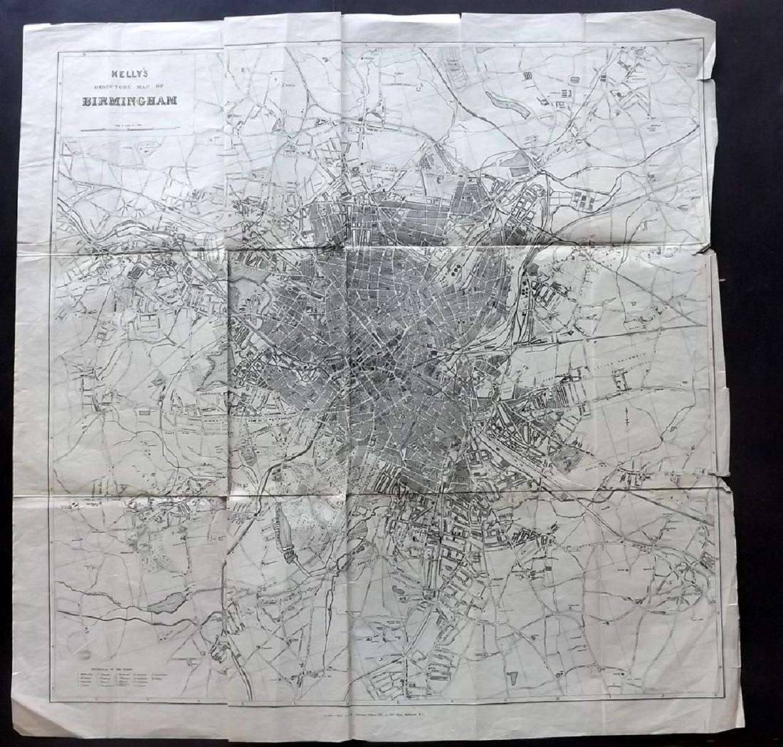 Birmingham C1900 Large Map from Kelly's Directory (1 of 2)