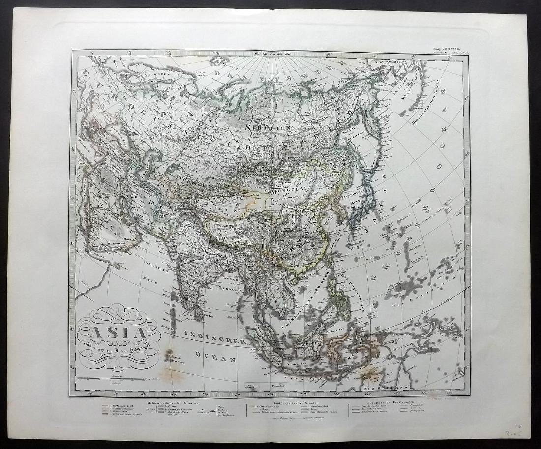 Stieler, Adolf 1874 Map of Asia (1 of 1)