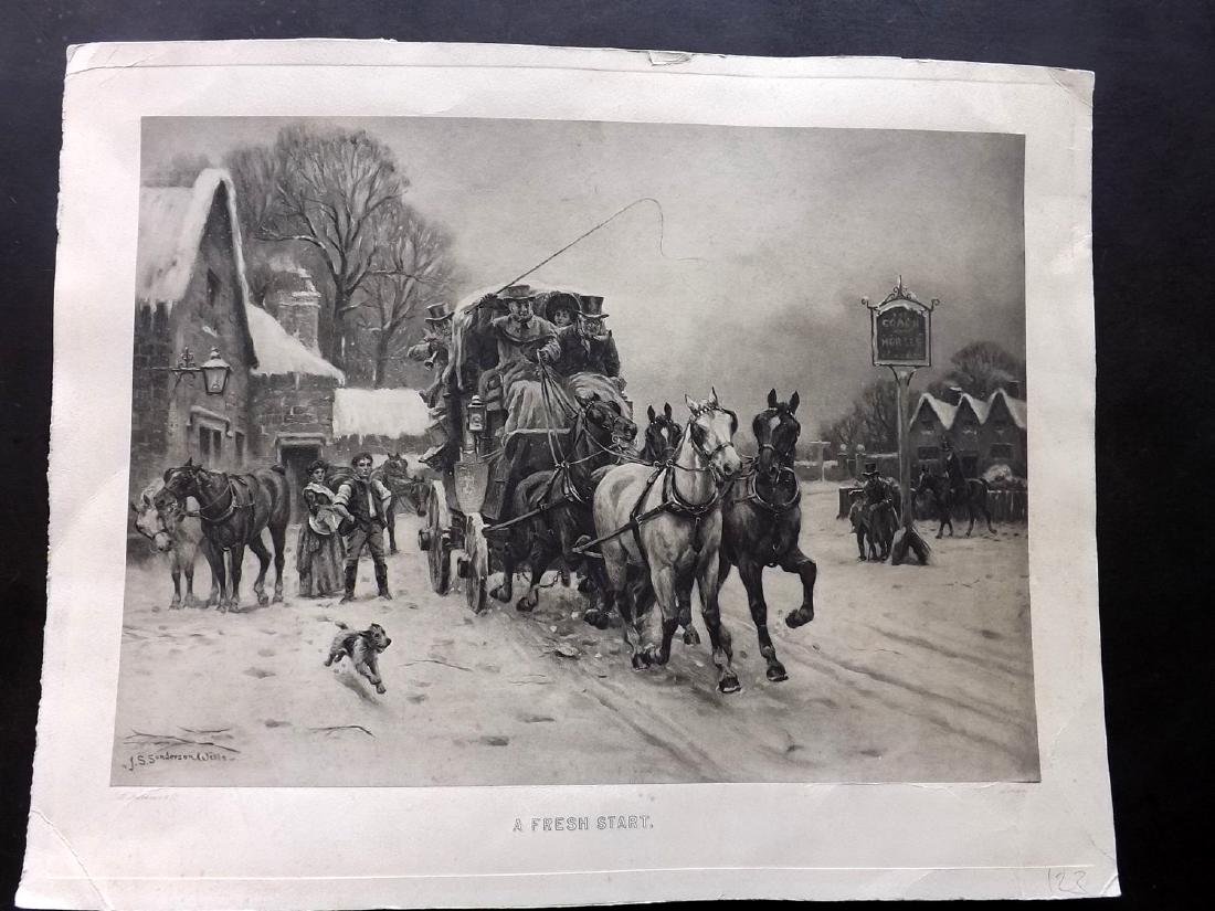 John Sanderson Wells C1900 Large Print. Coaching Scene (1 of 2)
