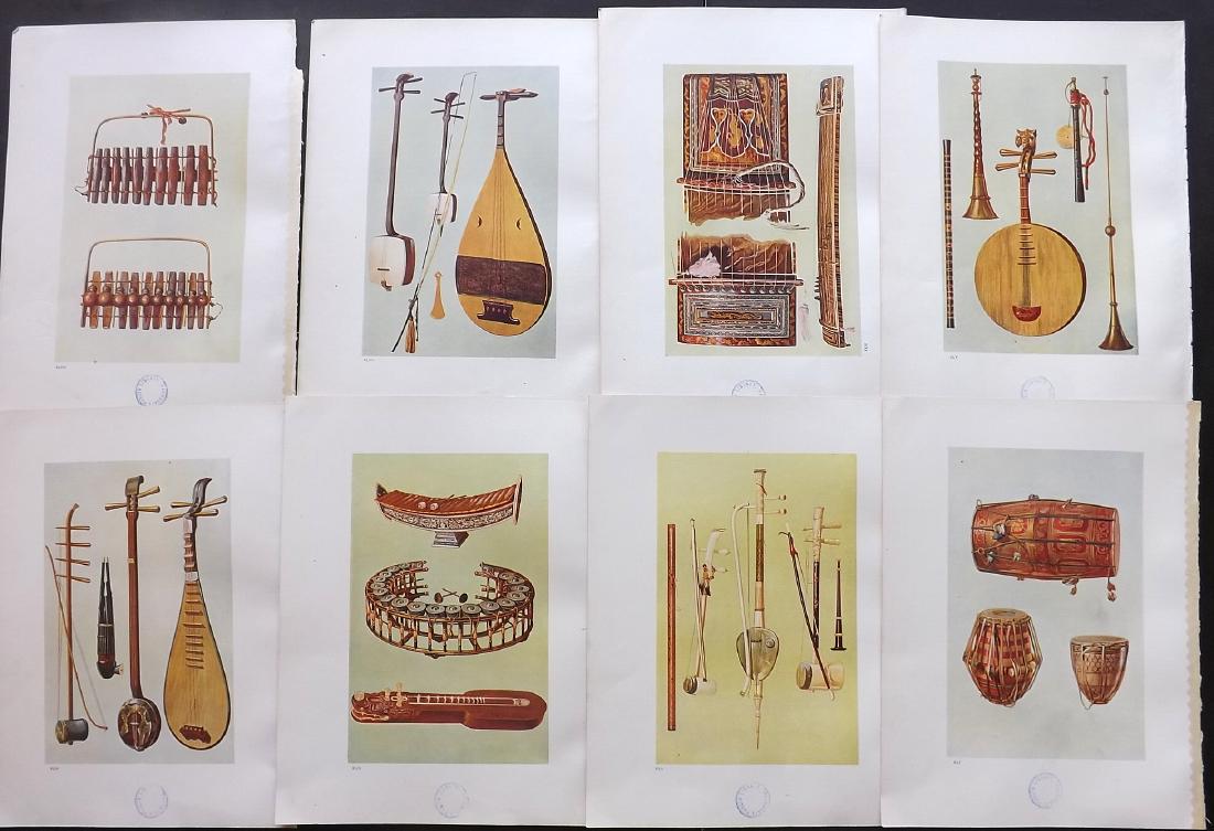 Music 1921 - 8 Prints from Hipkins's Musical Insruments (1 of 2)