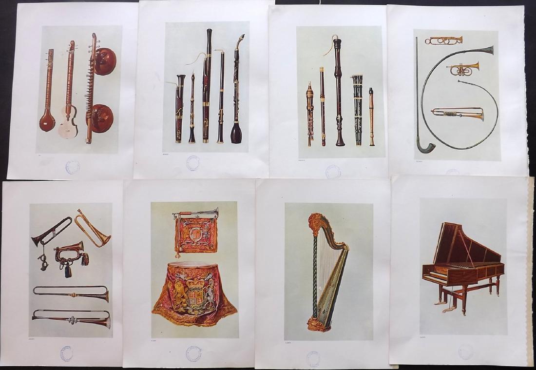 Music 1921 - 8 Prints from Hipkins's Musical Insruments (1 of 2)