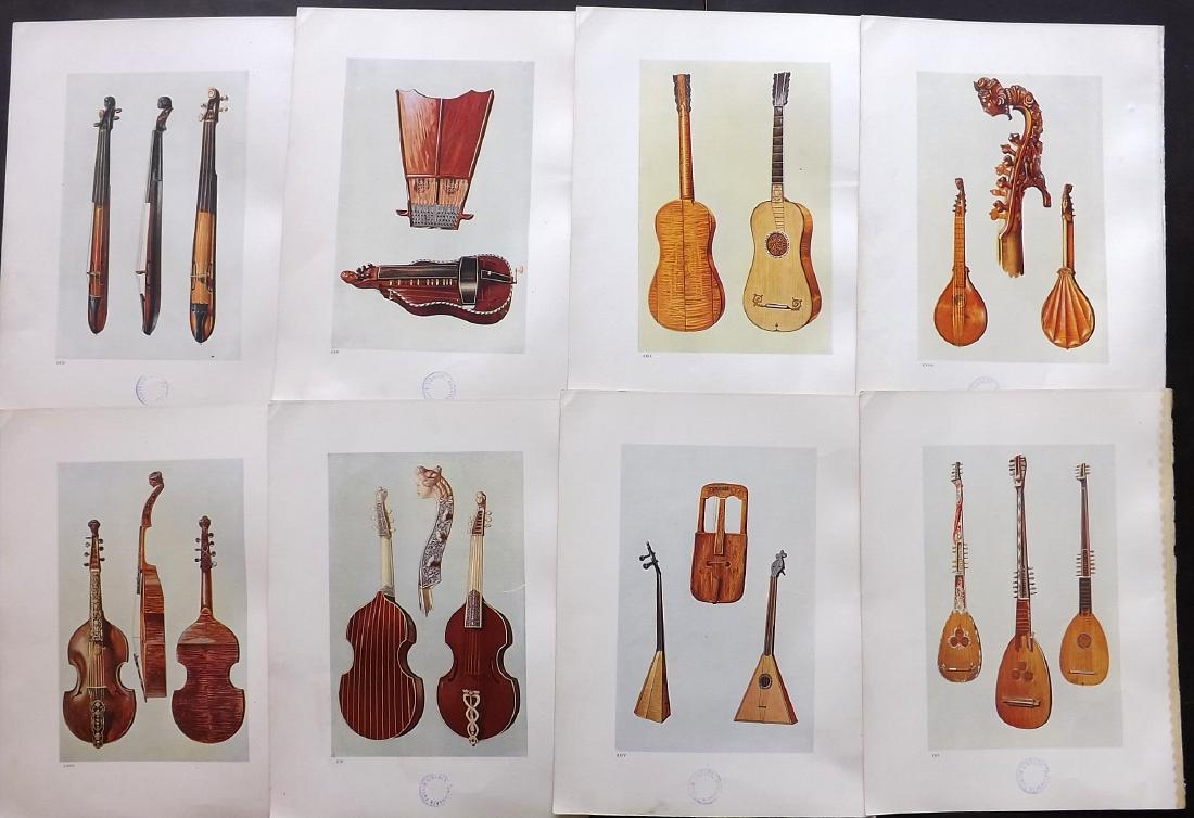 Music 1921 - 8 Prints from Hipkins's Musical Insruments (1 of 2)
