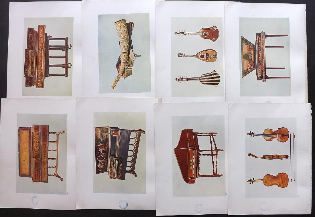 Music 1921 - 8 Prints from Hipkins's Musical Insruments (1 of 2)