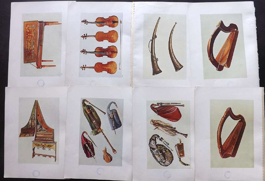 Music 1921 - 8 Prints from Hipkins's Musical Insruments (1 of 2)