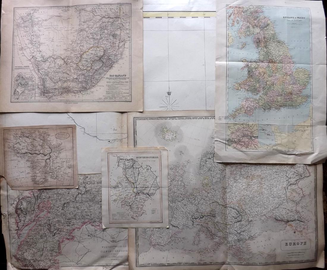 Maps 19th Century. Mixed Lot of 7 (1 of 3)
