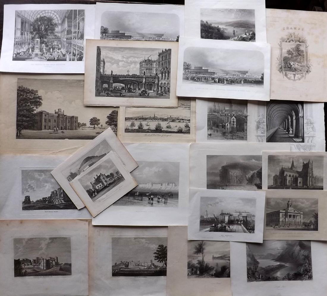 British Views 18-19th Cent. Lot of 22 Engravings (1 of 4)