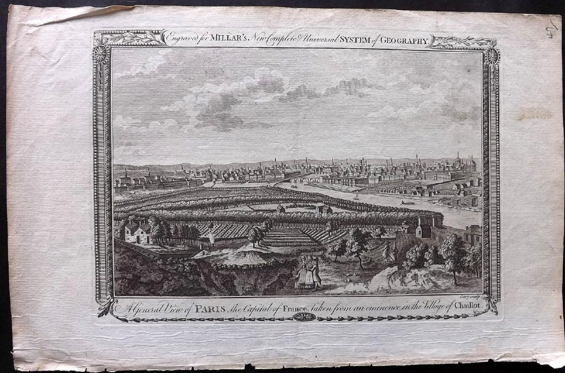 Miller, George 1782 Copper Engraving of Paris, France (1 of 1)