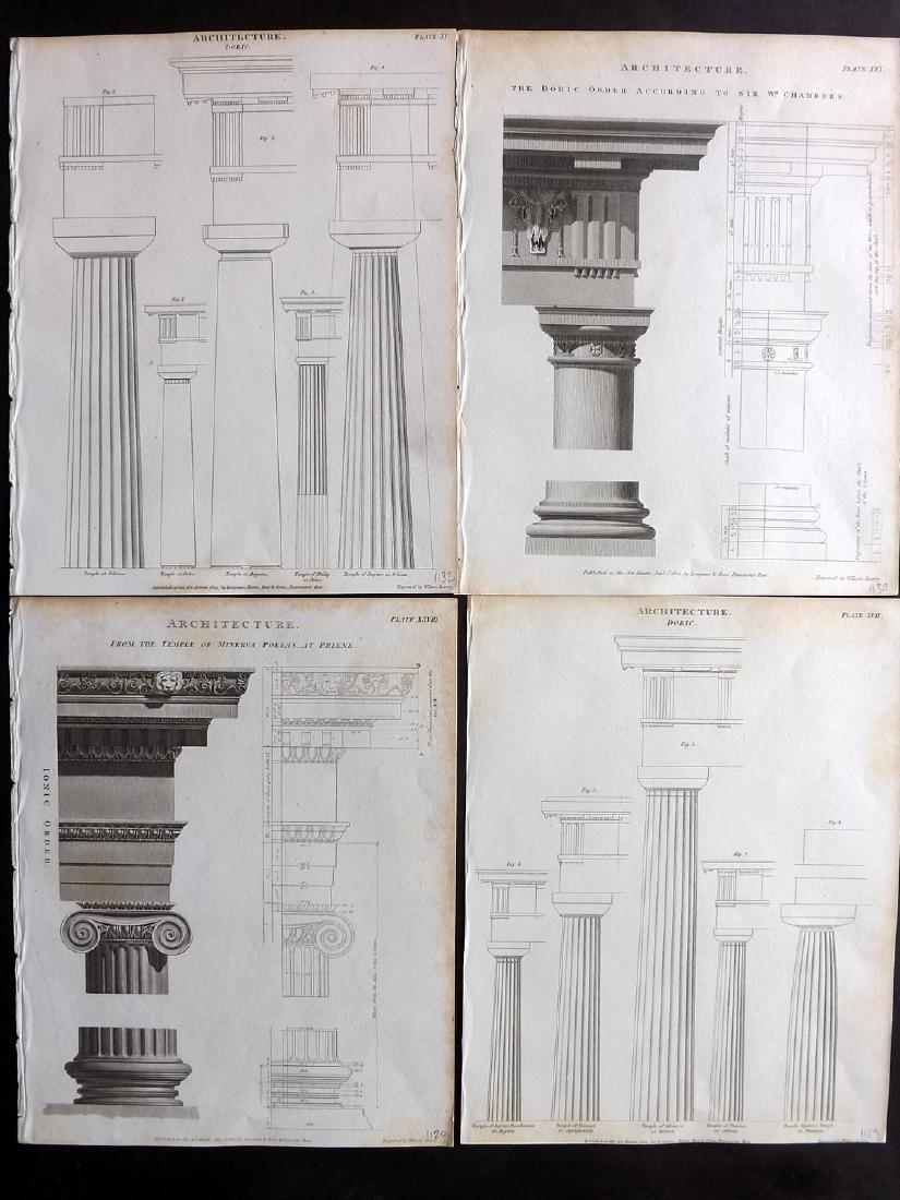 Rees, Abraham C1810 Group of 4 Architecture. Columns (1 of 2)