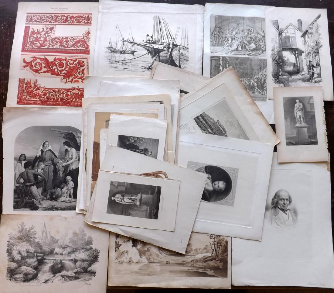 Mixed Prints 18th-19th Century Lot of 80 (1 of 6)