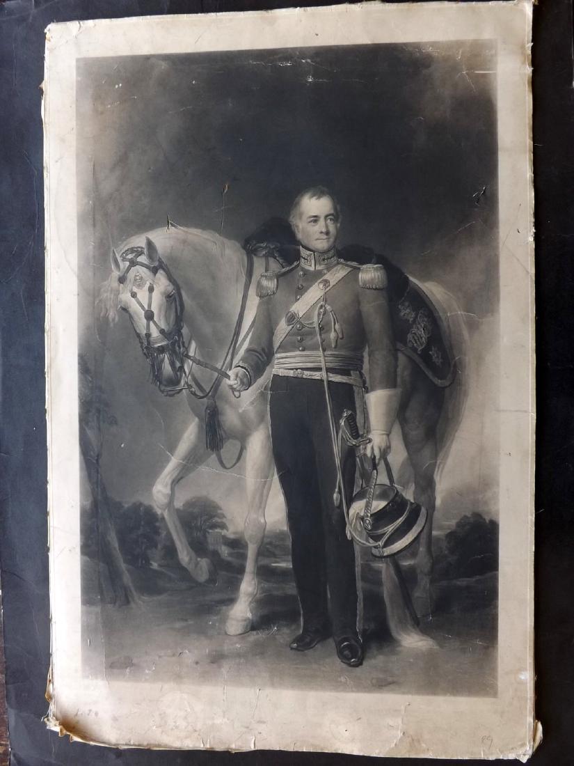 Payne after Pickersgill C1850 Mezzotint. Robert Clive (1 of 2)