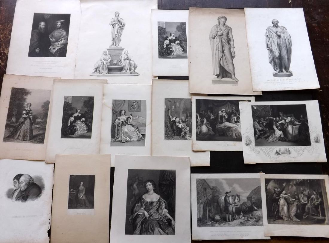 Steel Plate 19th Century Lot of 16 Steel Engravings (1 of 2)
