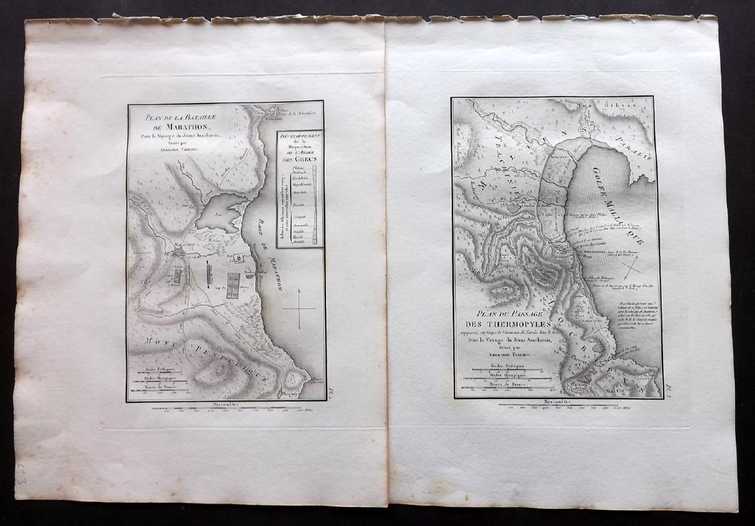 Greece 1824 Pair of Maps by Barthelemy (1 of 2)