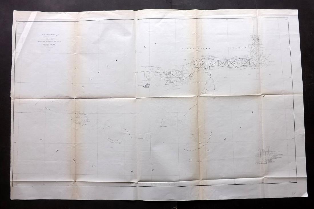 U.S Coast Survey 1856 Map. New Orleans, Louisiana (1 of 2)