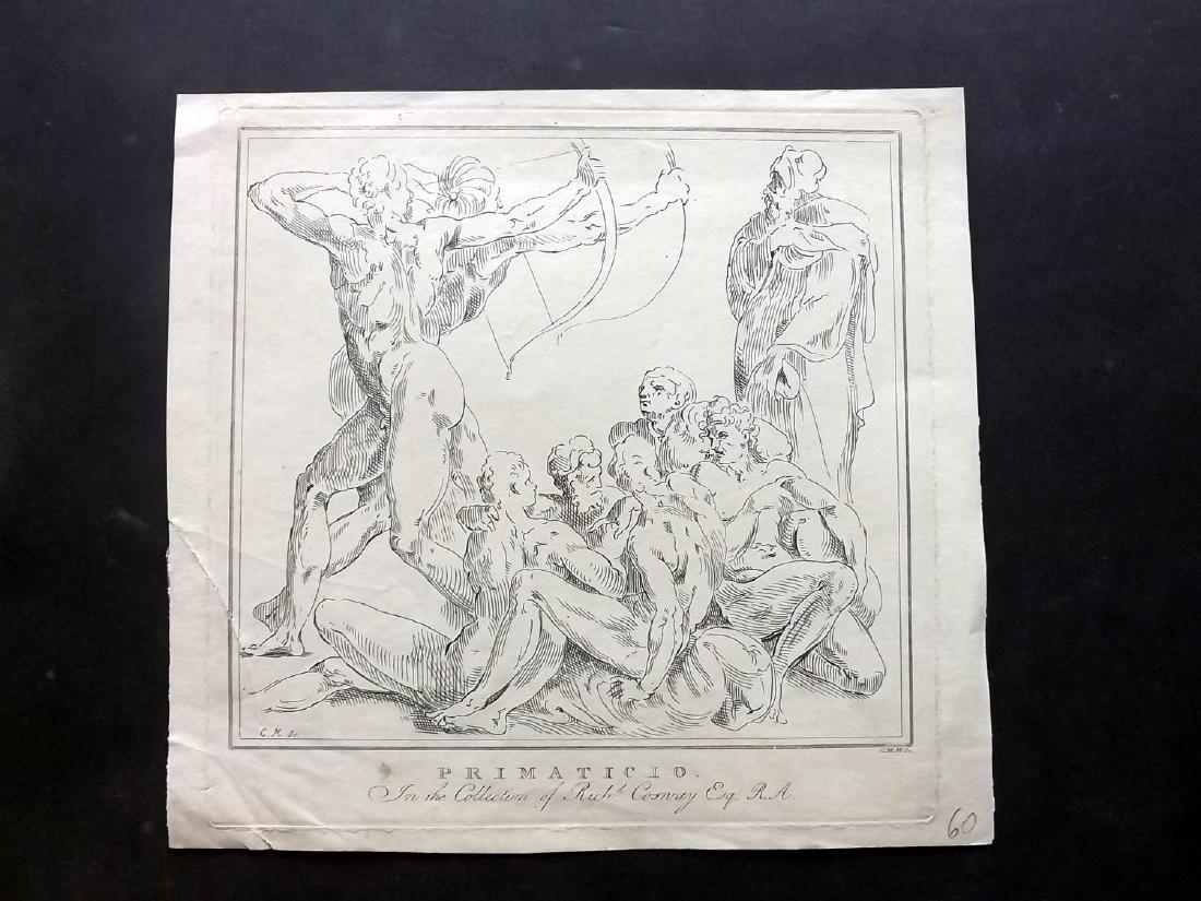 Cosway, Maria? C1800 Etching. Primaticio. Antique Print (1 of 1)