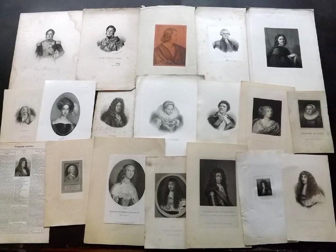 Portraits - French 18th-19th Cent Lot of 33 Prints (1 of 2)