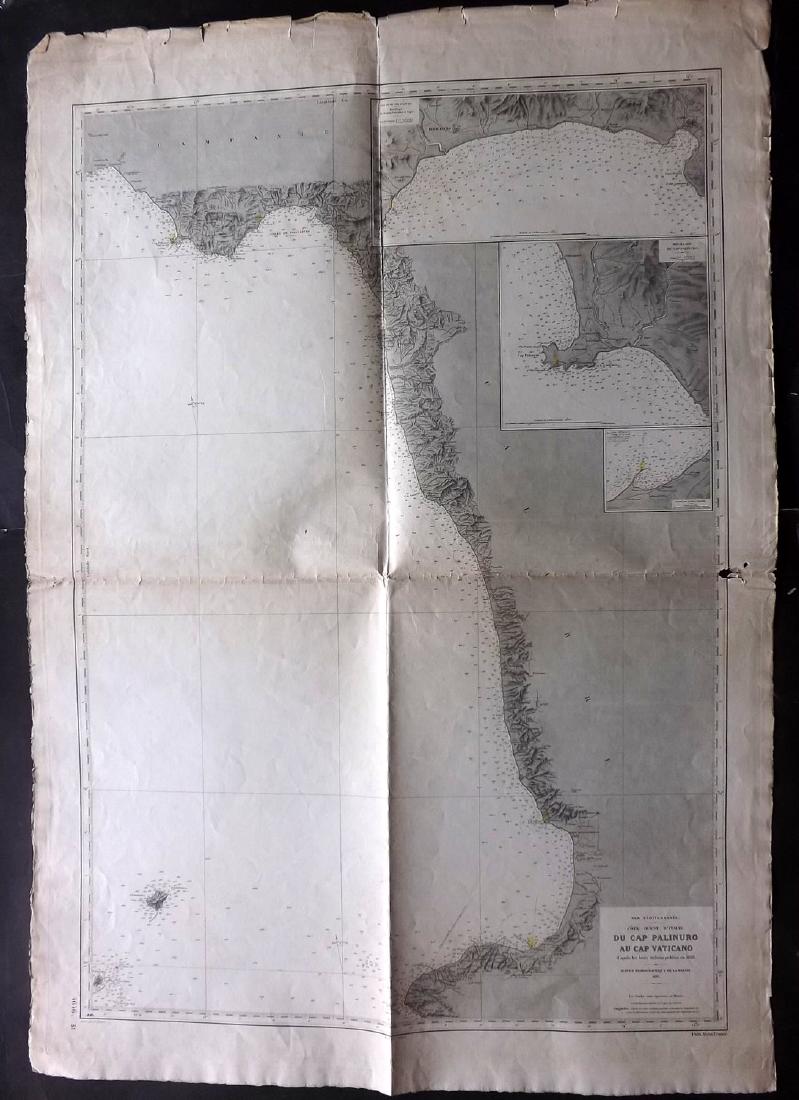 Depot de la Marine 1893 Large Map of Palinuro, Italy (1 of 2)