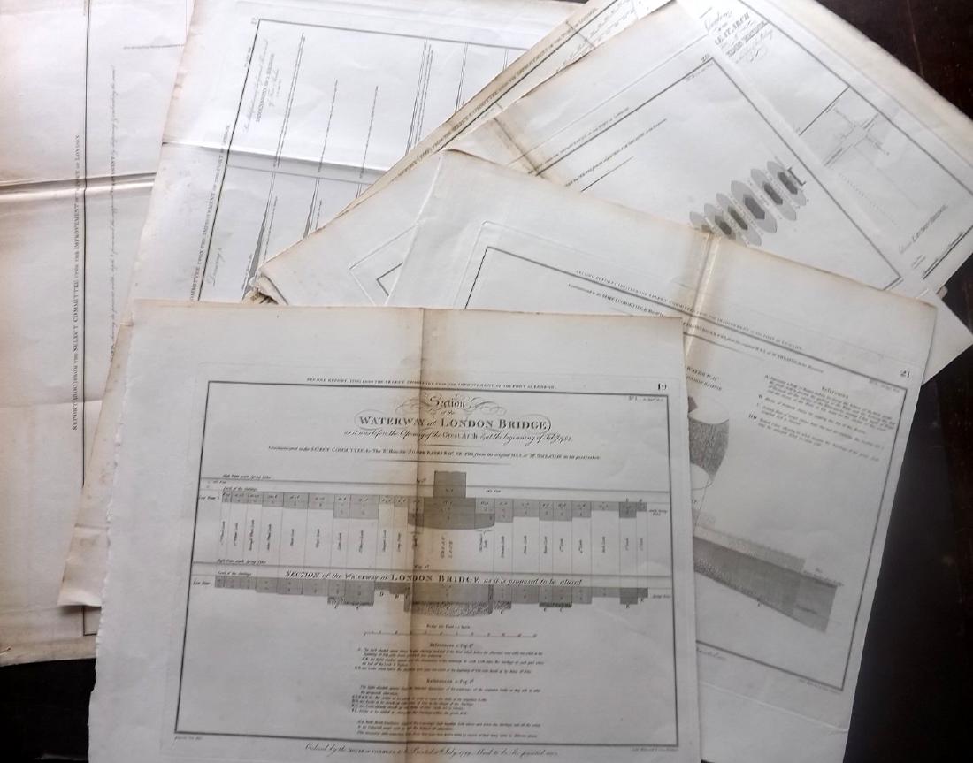 London 1803 LG Architecture Designs. Lot of 7 (1 of 6)