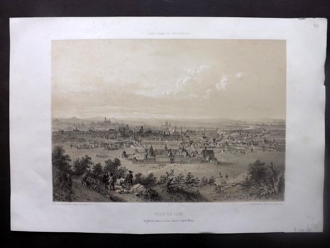 Paris dans sa Splendeur 1863 LG Print. Paris en 1620 (1 of 2)