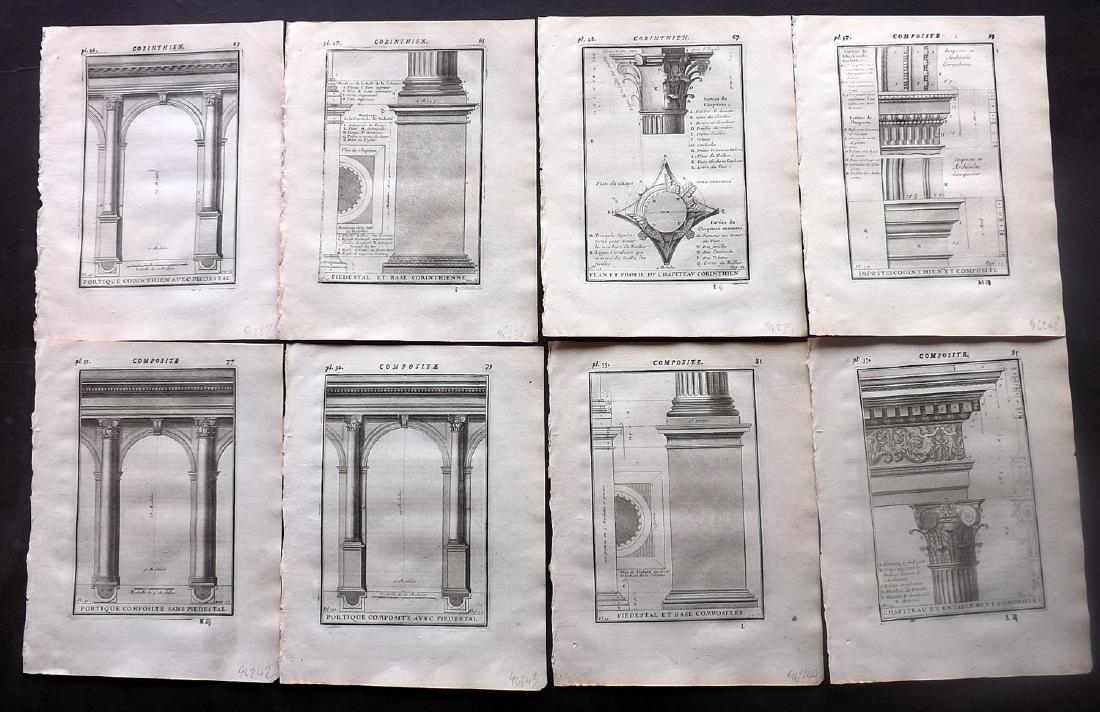 Vignola, Giacomo 1738 Lot of 8 Architectural Prints (1 of 2)