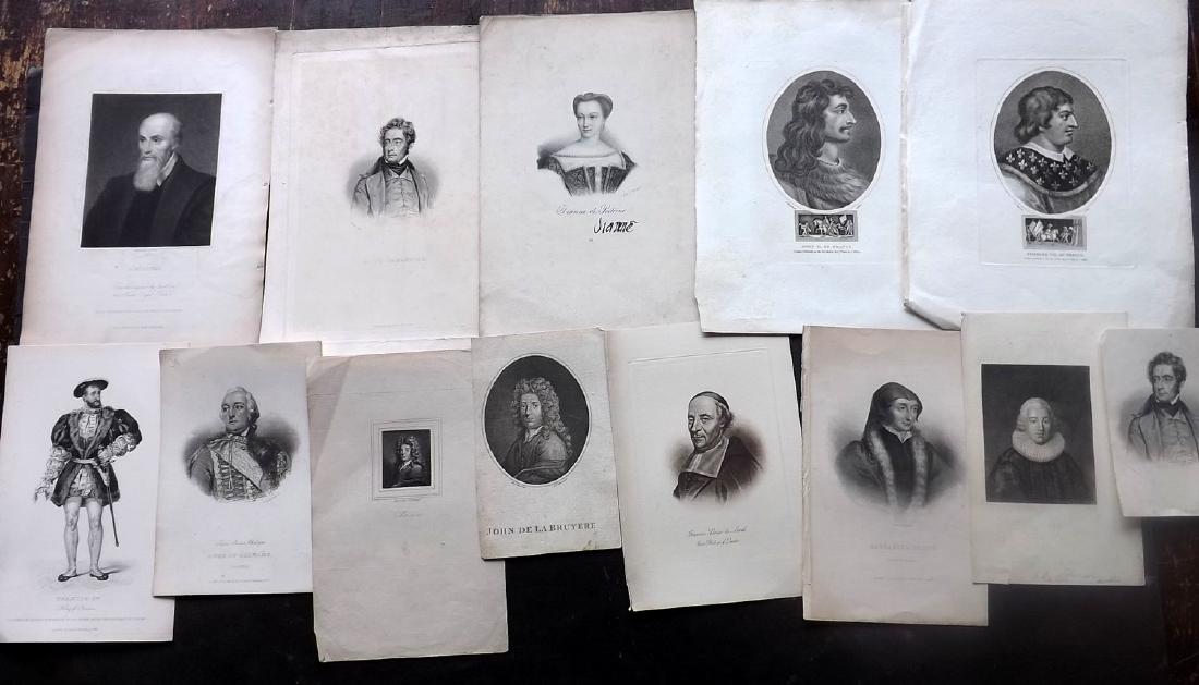 Portraits 18th-19th Century Lot of 14. French (1 of 2)