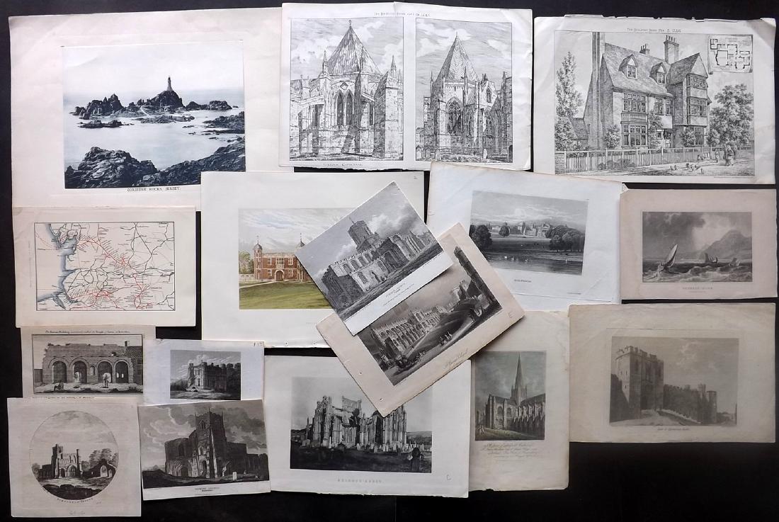 British Views & Map 18th-19th Cent. Mixed Lot of 16 (1 of 3)