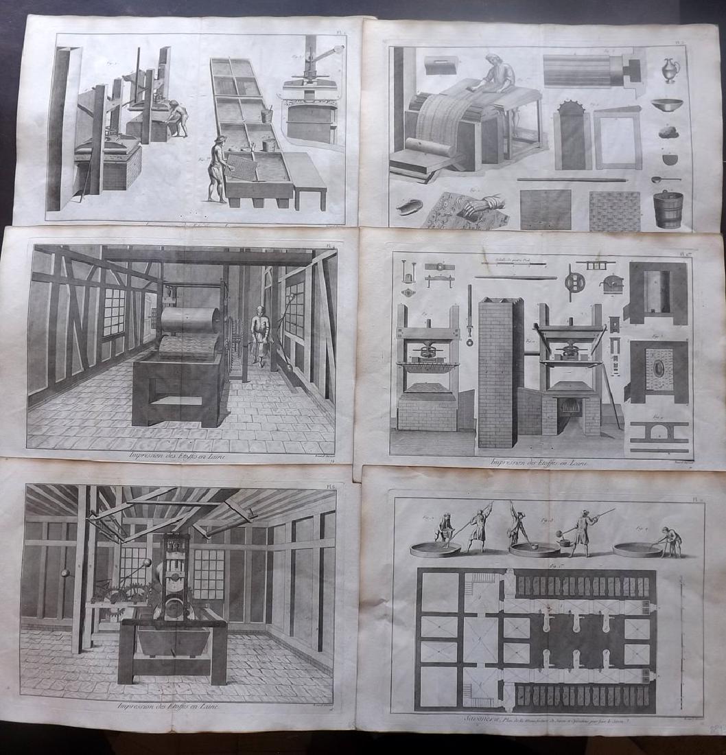 Diderot, Denis C1790 Lot of 8 Folio Science/Tech Prints (1 of 2)