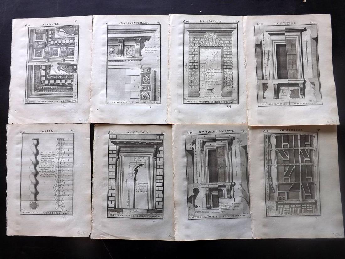 Vignola, Giacomo 1738 Lot of 8 Architectural Prints (1 of 2)
