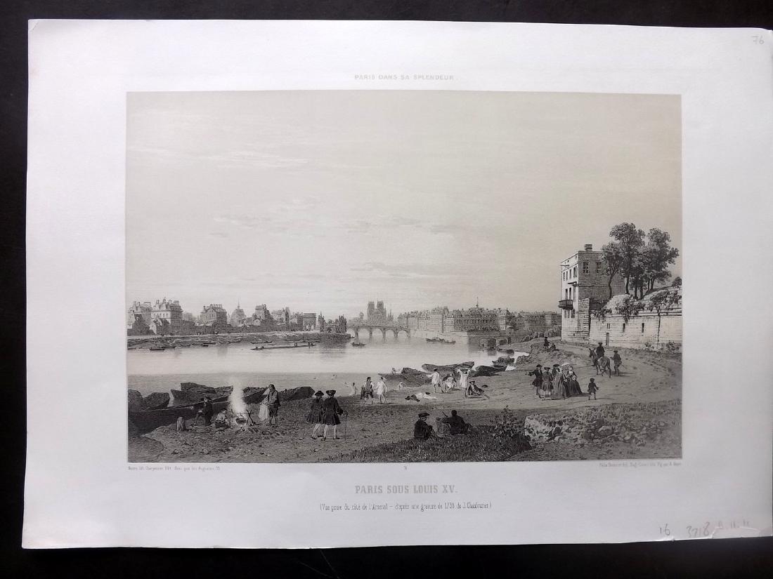 Paris dans sa Splendeur 1863 Print. Paris sous Louis XV (1 of 1)