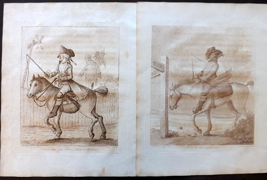 Bunbury, Henry 1808 Pair of Horse Satire Prints (1 of 1)