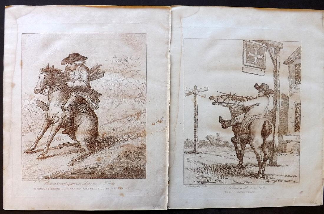Bunbury, Henry 1808 Pair of Horse Satire Prints (1 of 1)