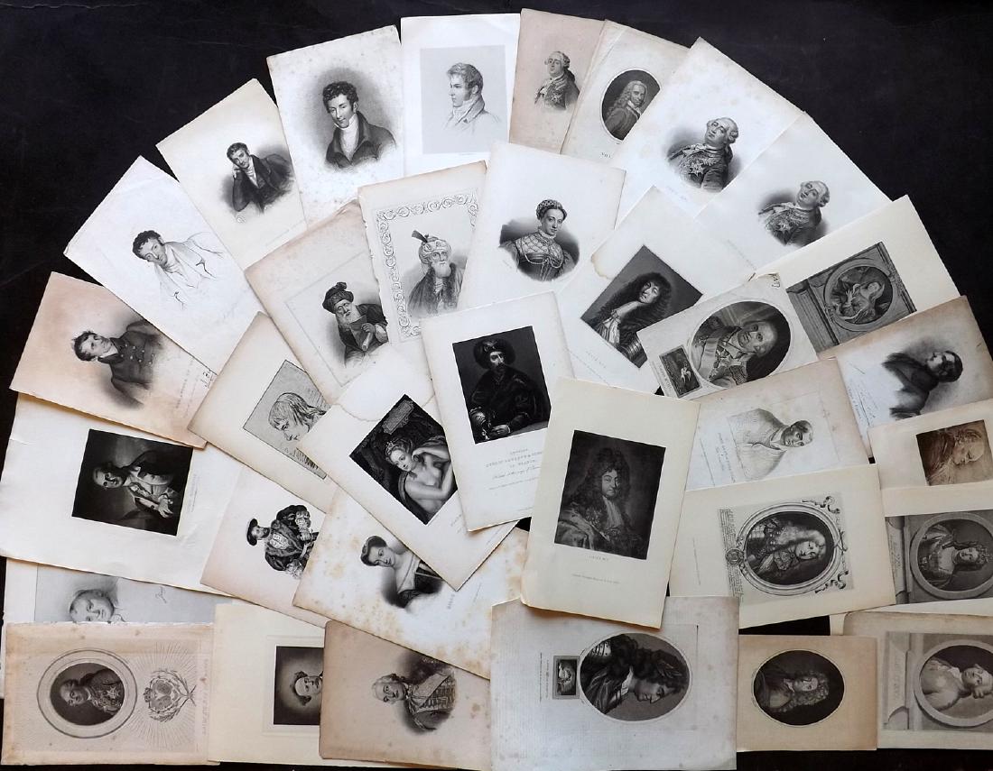 Portraits 18th-19th Cent Lot of 36. European & American (1 of 4)