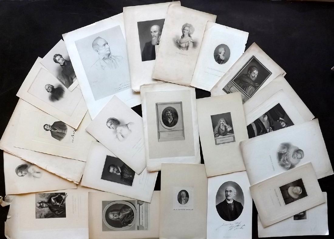 Portraits 18th-19th Century Lot of 25. European (1 of 3)