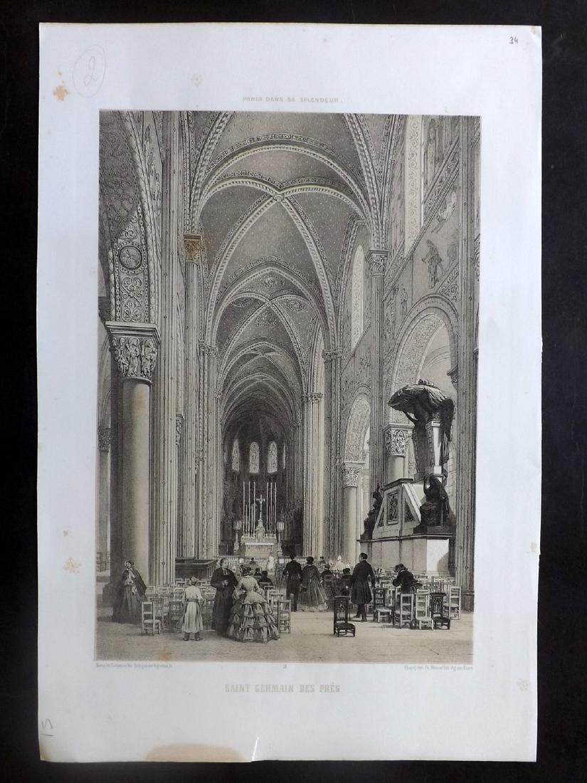 Paris dans sa Splendeur 1863 Saint Germain des Pres (1 of 2)