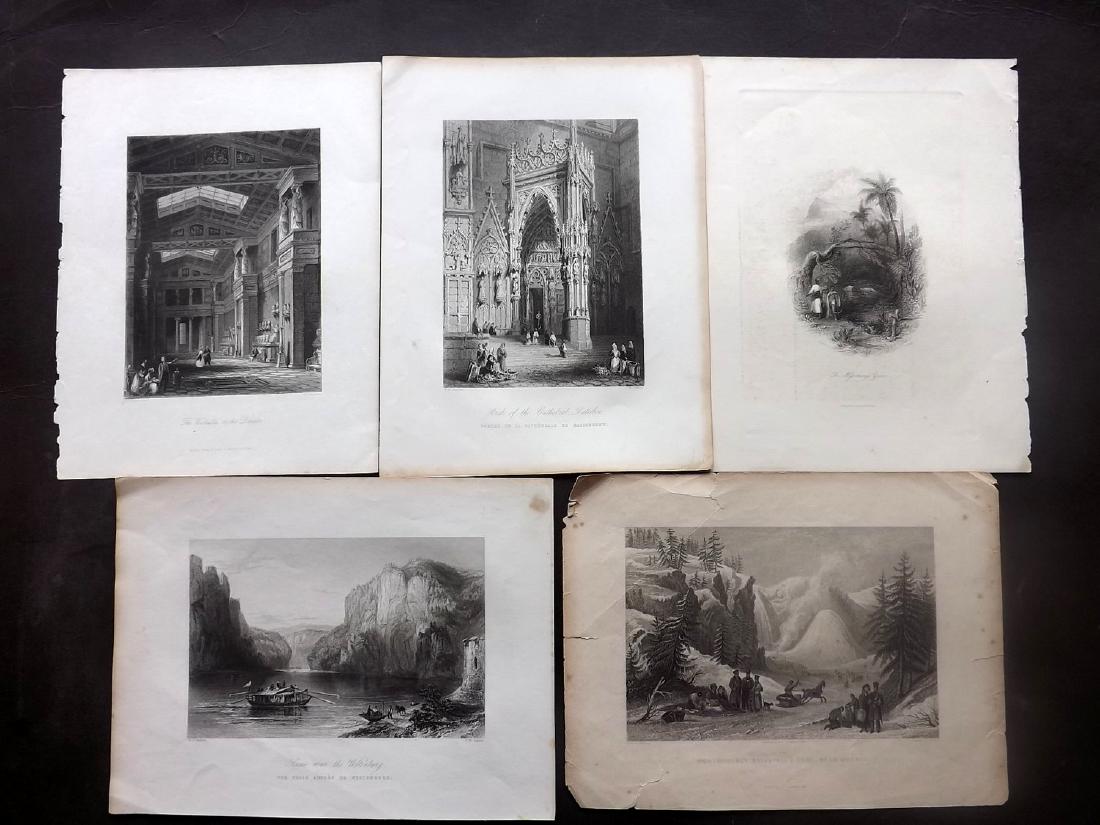 World Views 1788-C1850 Lot of 8 Engravings (1 of 2)