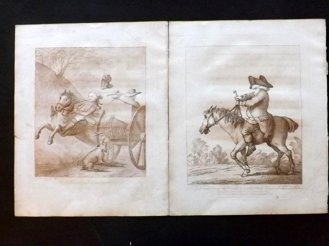 Bunbury, Henry 1808 Pair of Horse Satire Prints (1 of 2)