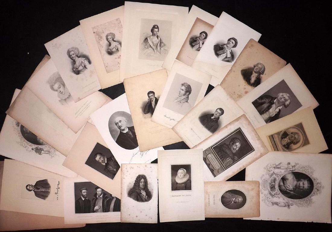 Portraits 18th-19th Century Lot of 25. European (1 of 2)