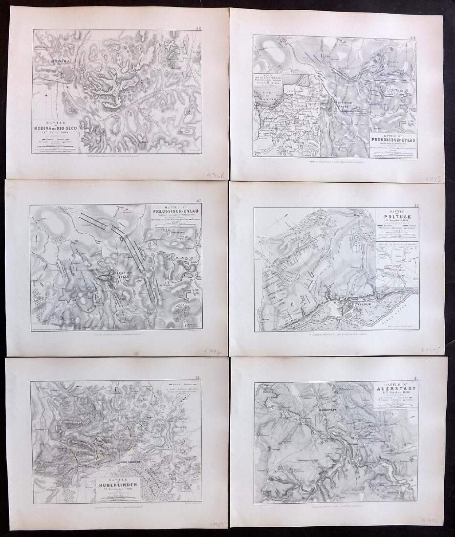 Alison, Archibald 1852 Lot of 6 Battle Plans/Maps (1 of 2)