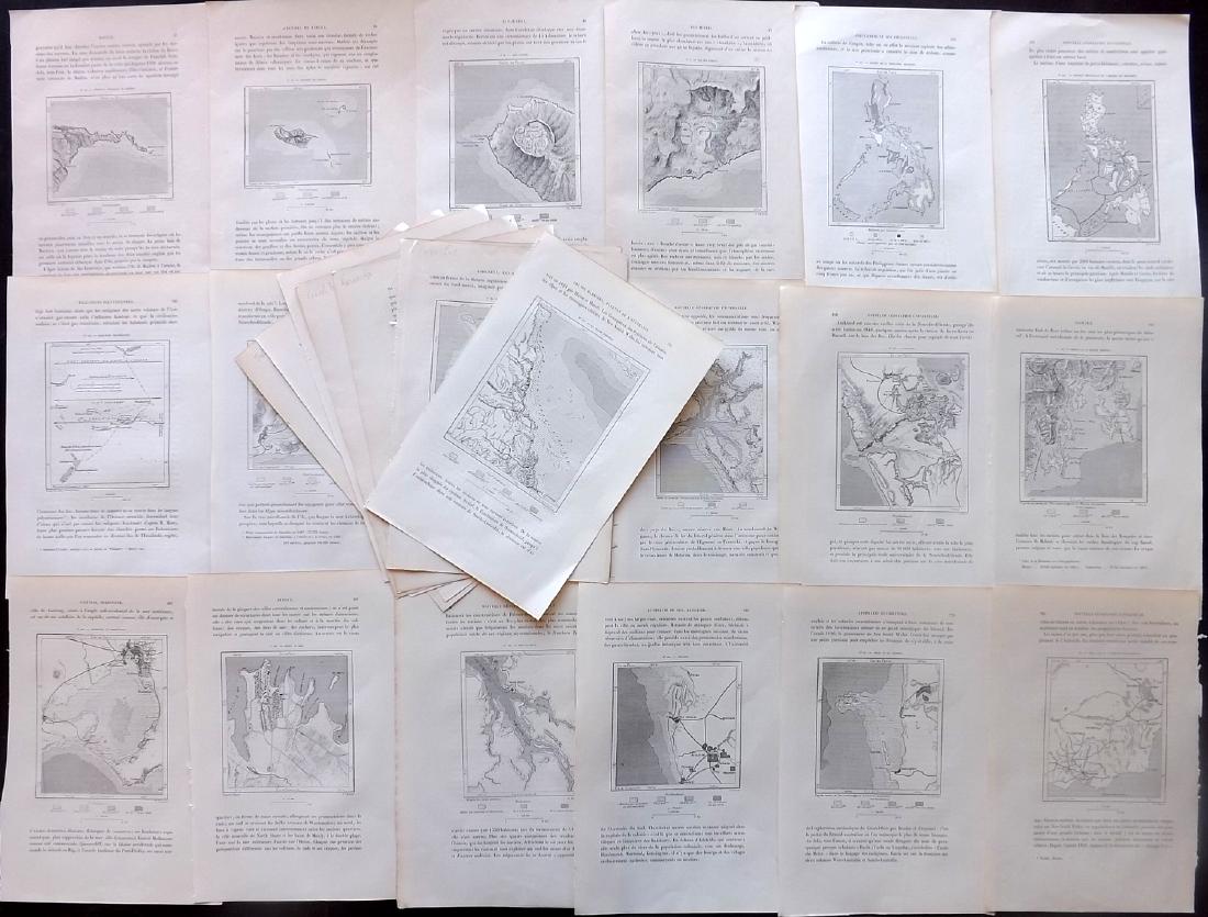 Reclus, Elisee C1880 Lot of 28 Wood Eng Maps, Good (1 of 3)