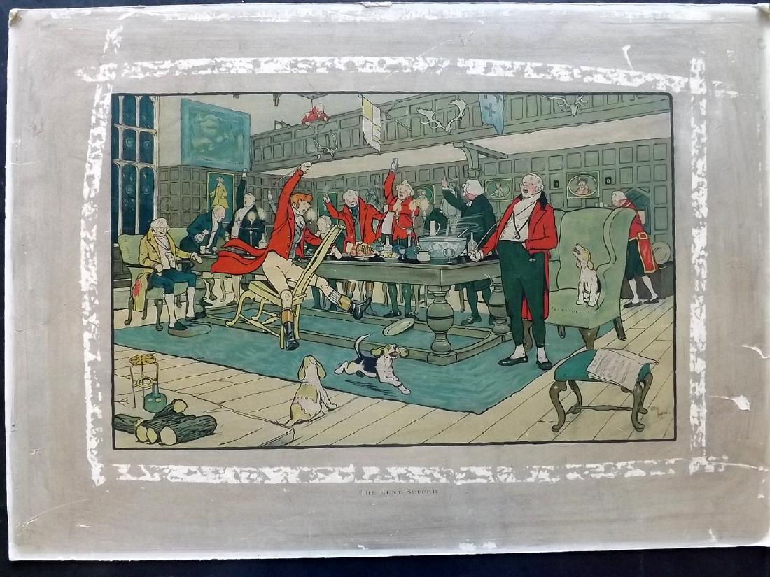 Aldin, Cecil C1900 Large Print. The Hunt Supper. Rare (1 of 3)