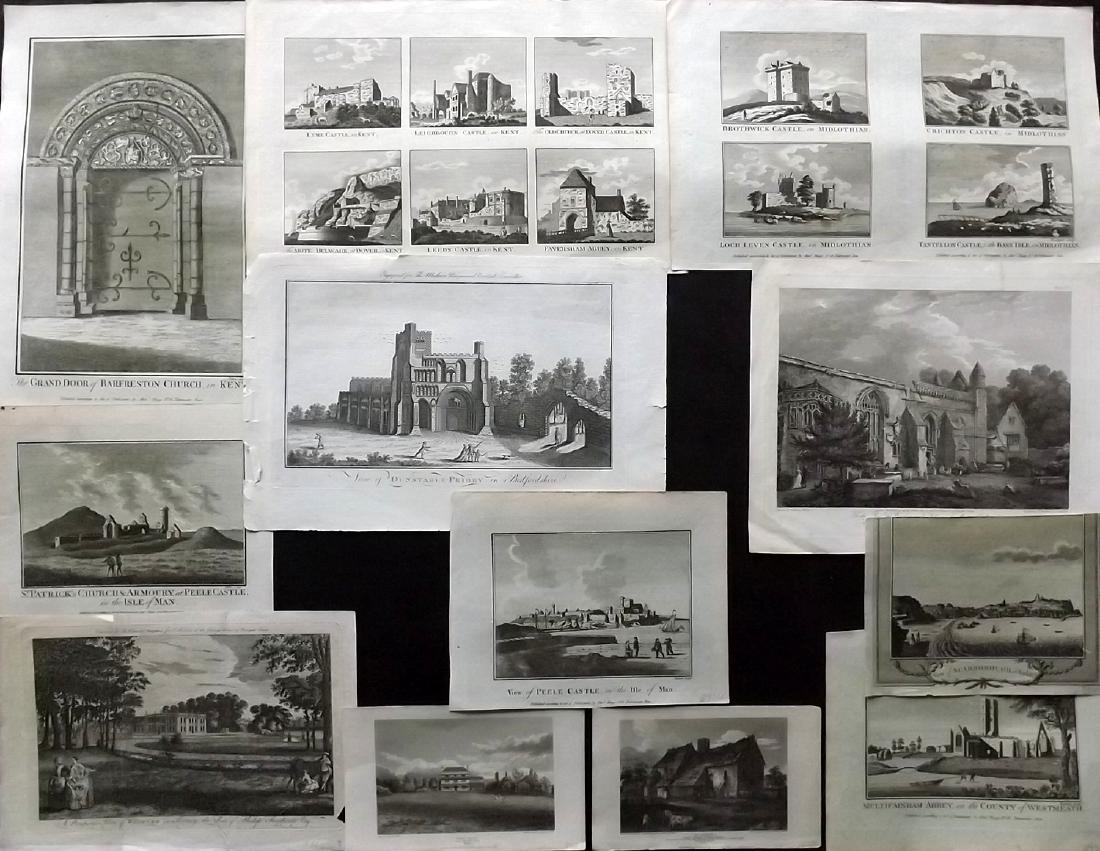 British Views 18th Century Lot of 12 Copper Plates (1 of 2)