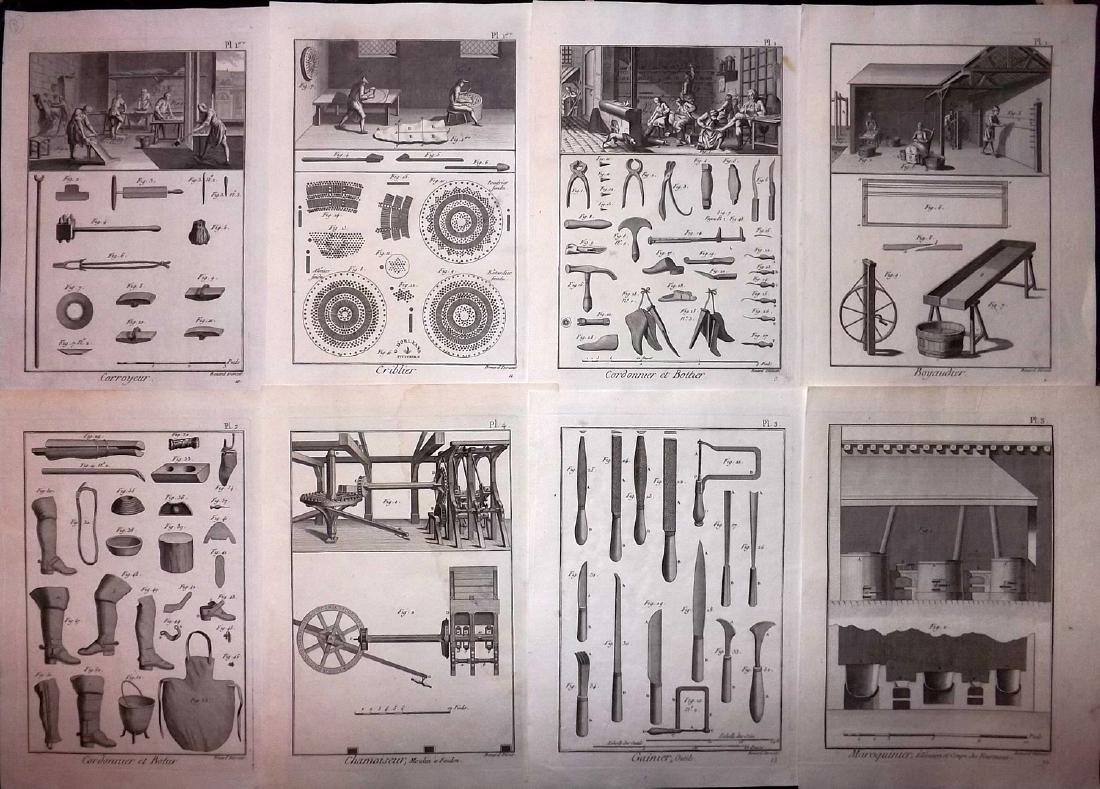 Diderot, Dennis C1790 Lot of 8 Science Copper Plates (1 of 2)