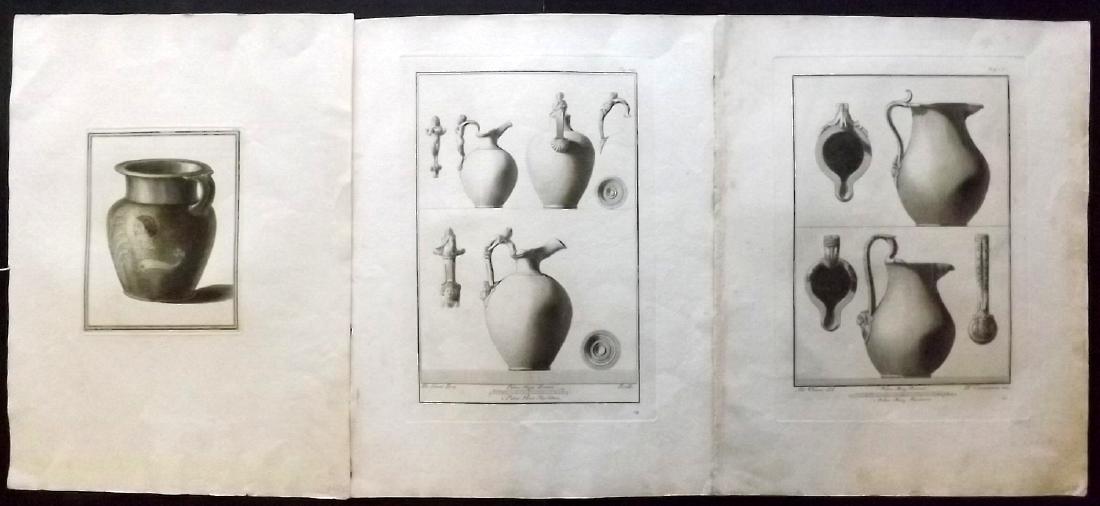 Herculaneum C1760 Group of 3 Large Copper Plates (1 of 2)