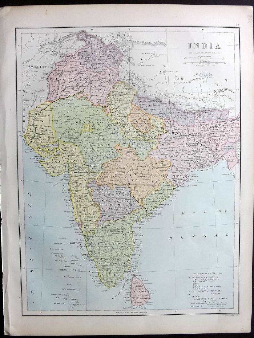 Bryce, James 1881 Map of India (1 of 1)