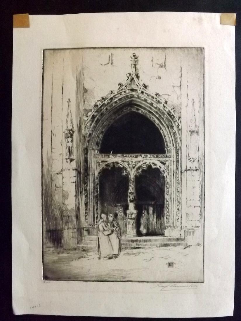 Lancaster, Percy 1910 Pencil Signed Etching (1 of 1)