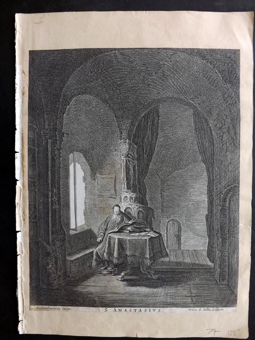 Bailliu, Pieter de after Rembrandt C1820 S. Anastasius (1 of 1)