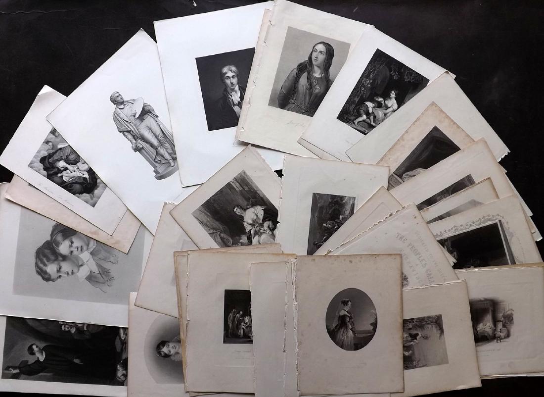 Steel Plate 19th Cent Lot of 35 Steel Engravings (1 of 4)