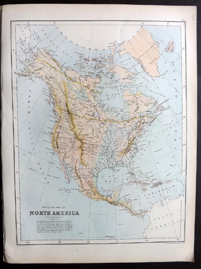 Bryce, James 1881 Physical Map of North America (1 of 1)